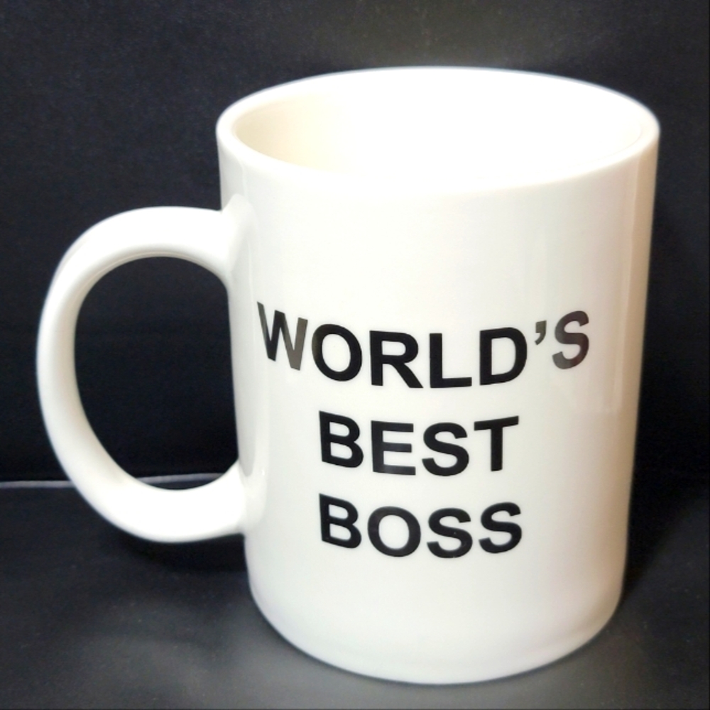 the Office World's Best Boss White Ceramic Coffee Mug 11oz Funko Collectible Cup